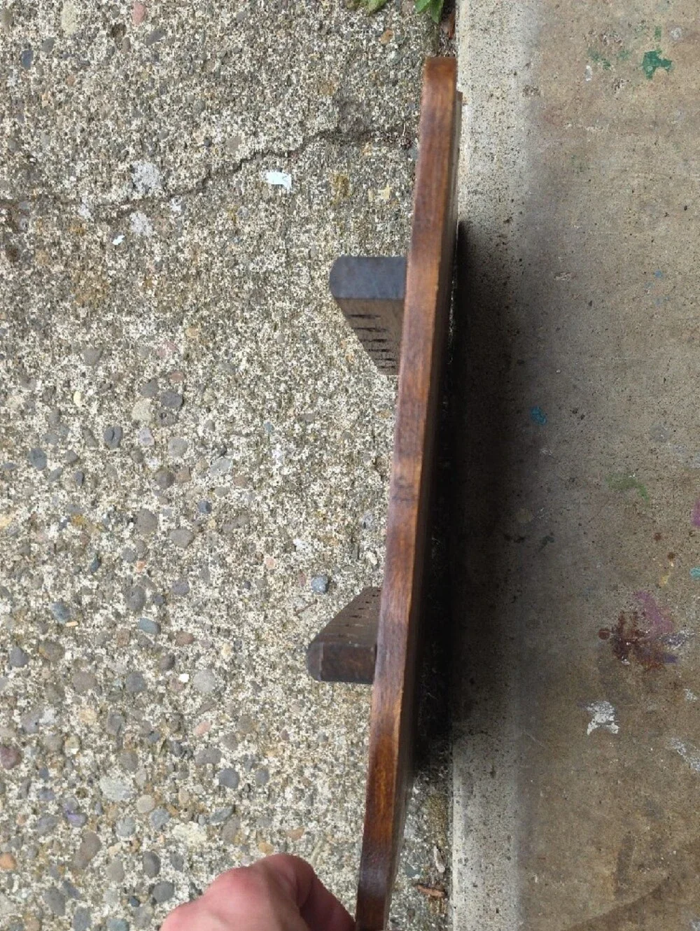 Antique Wood Wall Mount Key Rack - Dark Brown
